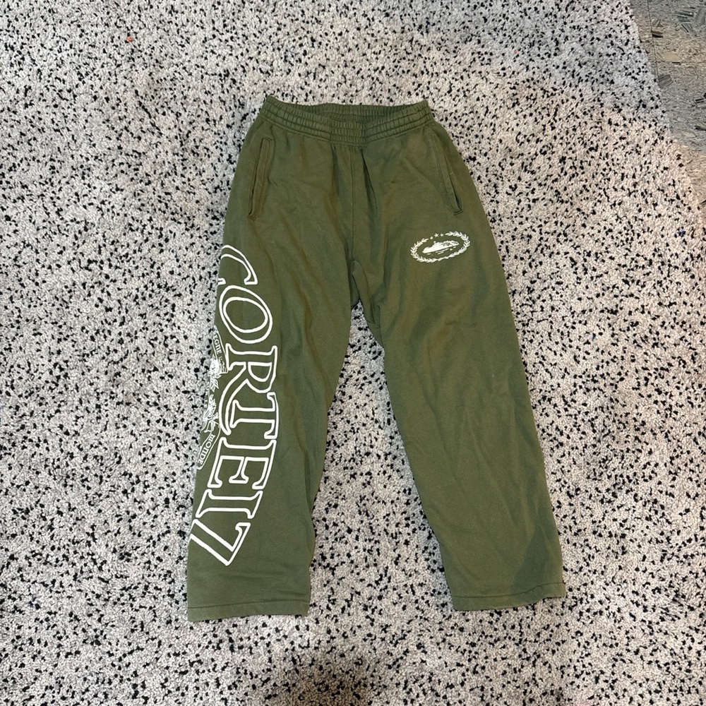 Corteiz olive green sweatpants